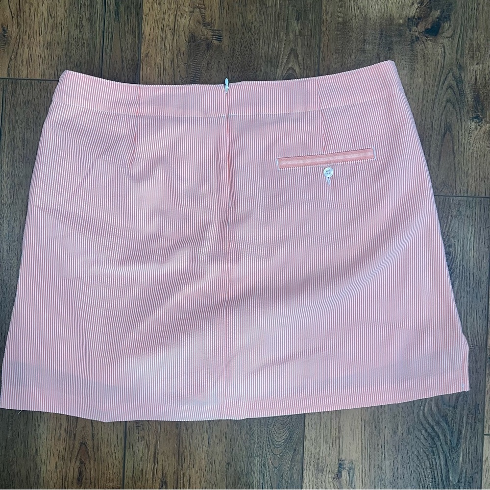 Lady Hagen Pink Pinstripe Mini Skirt - Picture 4 of 9